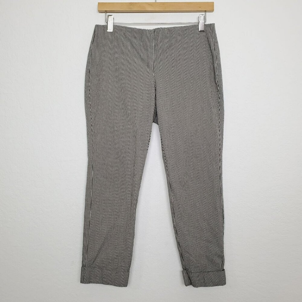 J. Jill‎ Womens Premium Bistretch Cropped Pants Size 6 Petite Checked Gingham